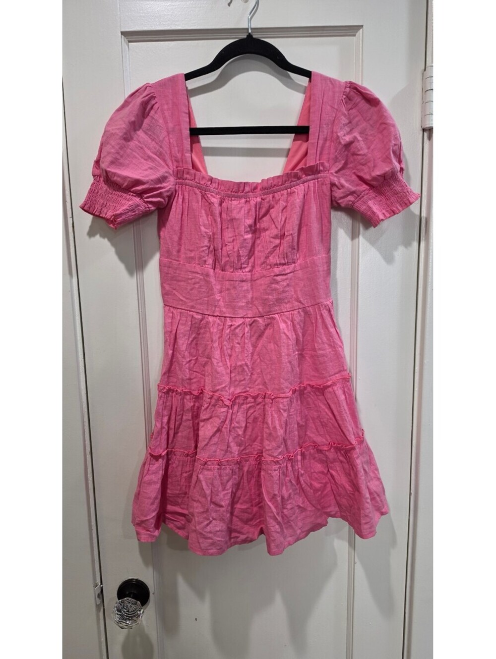 Altar'd State Pink Puff Sleeve Dress Size XS